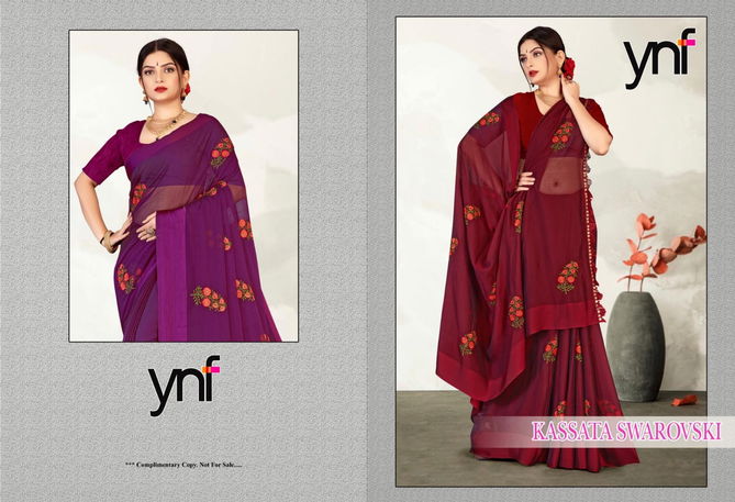 Kassata By Ynf Chiffon Designer Saree Catalog
